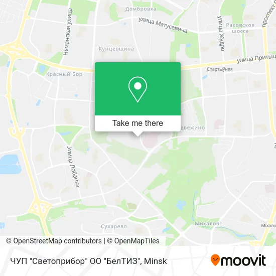 ЧУП "Светоприбор" ОО "БелТИЗ" map