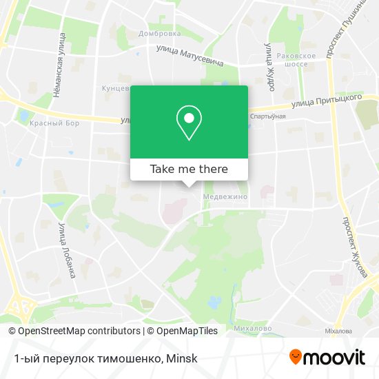 1-ый переулок тимошенко map