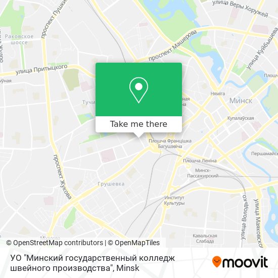 УО "Минский государственный колледж швейного производства" map