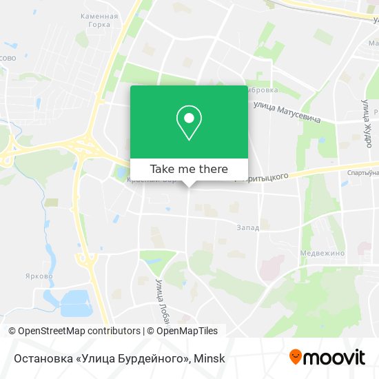 Остановка «Улица Бурдейного» map