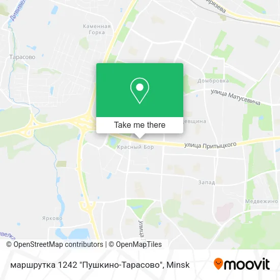 маршрутка 1242 "Пушкино-Тарасово" map
