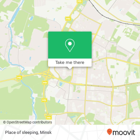 Place of sleeping map