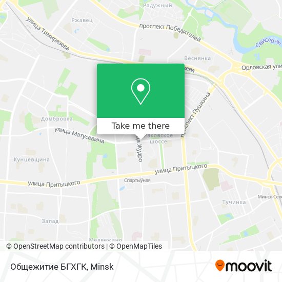Общежитие БГХГК map