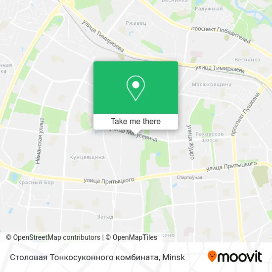 Столовая Тонкосуконного комбината map
