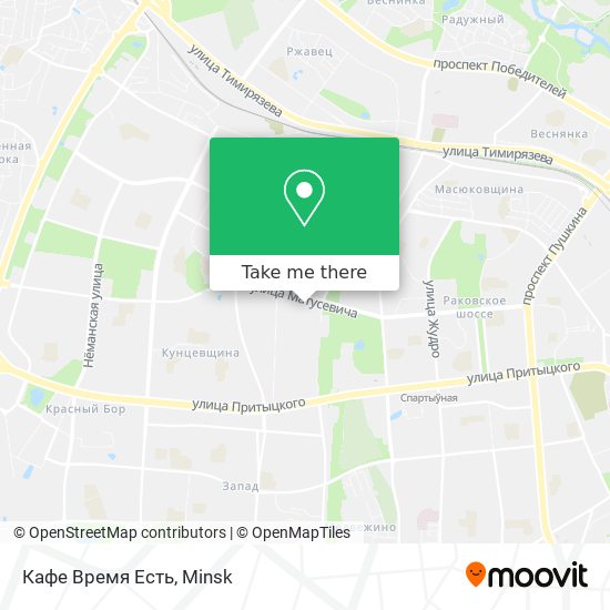 Кафе Время Есть map