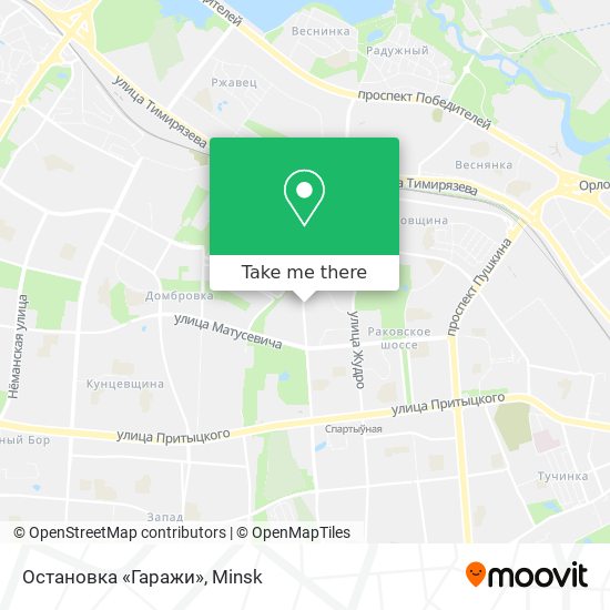 Остановка «Гаражи» map