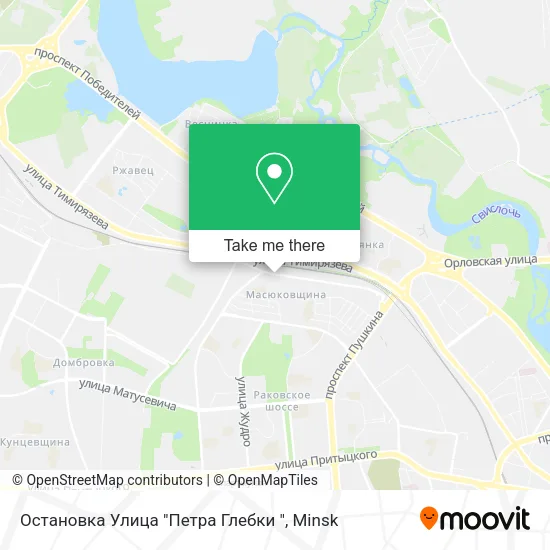 Остановка Улица "Петра Глебки " map