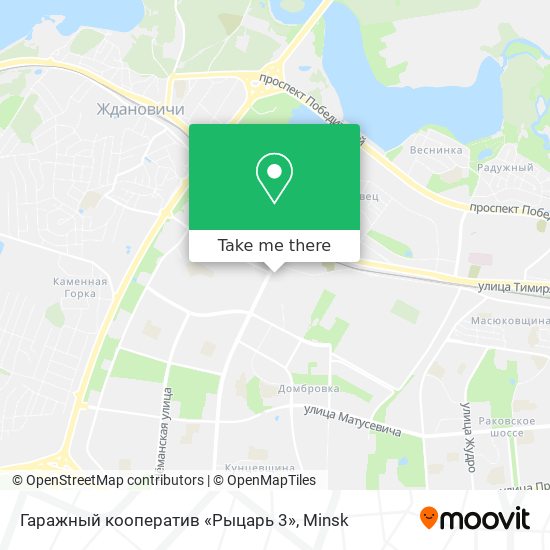Гаражный кооператив «Рыцарь 3» map
