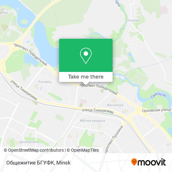 Общежитие БГУФК map