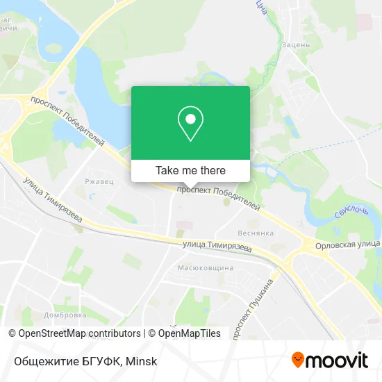 Общежитие БГУФК map