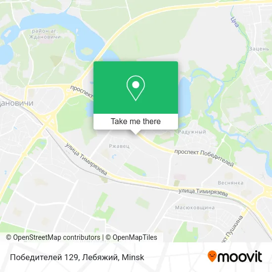 Победителей 129, Лебяжий map