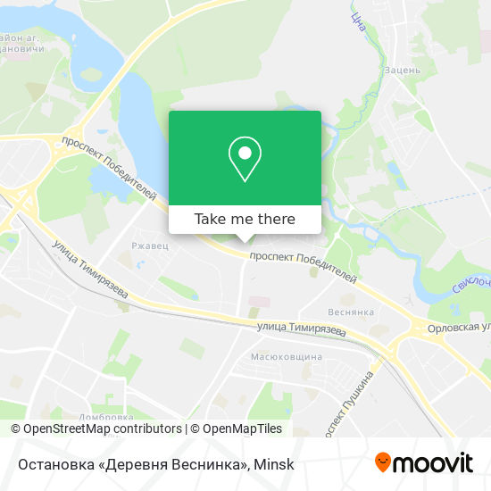 Остановка «Деревня Веснинка» map