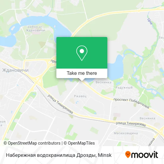 Набережная водохранилища Дрозды map