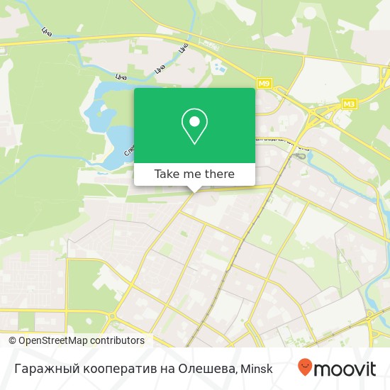 Гаражный кооператив на Олешева map
