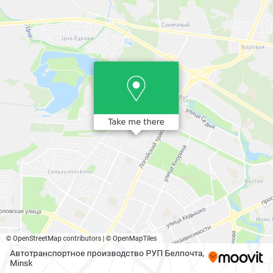 Автотранспортное производство РУП Белпочта map