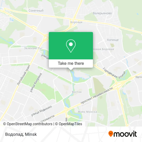 Водопад map