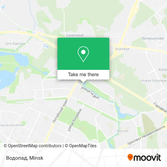 Водопад map