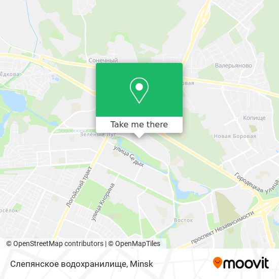 Слепянское водохранилище map