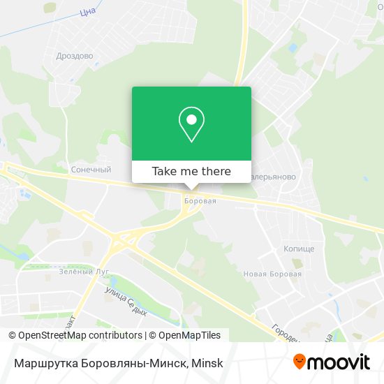 Маршрутка Боровляны-Минск map