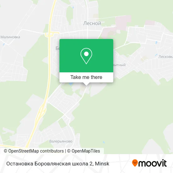 Остановка Боровлянская школа 2 map