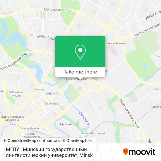 МГЛУ | Минский государственный лингвистический университет map