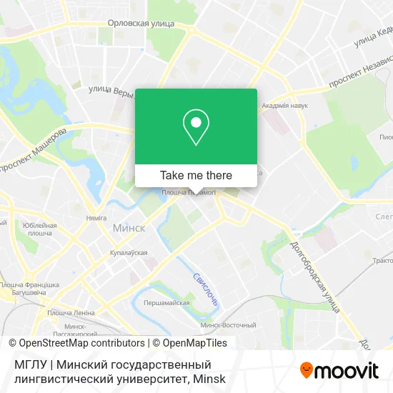 МГЛУ | Минский государственный лингвистический университет map