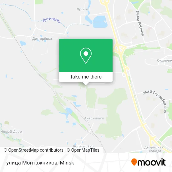 улица Монтажников map