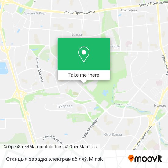 Станцыя зарадкі электрамабіляў map