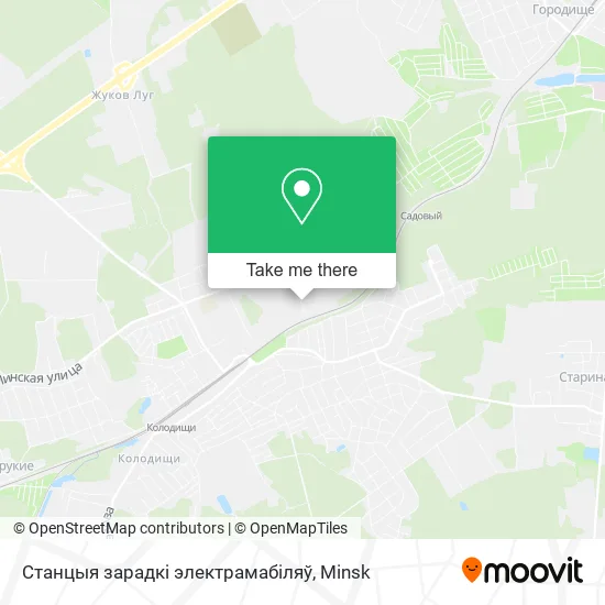 Станцыя зарадкі электрамабіляў map