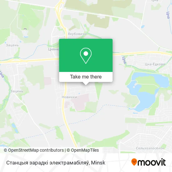 Станцыя зарадкі электрамабіляў map