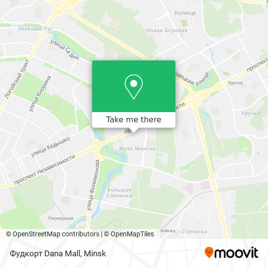 Фудкорт Dana Mall map