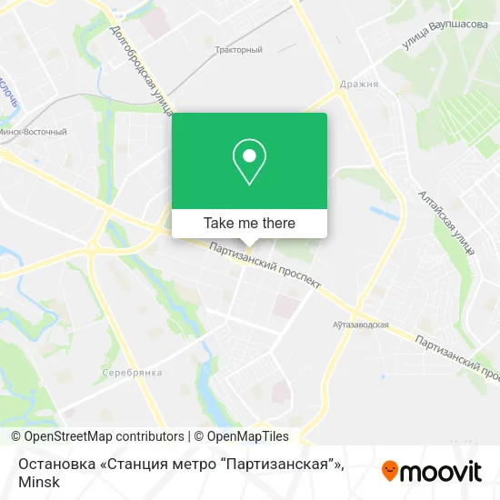 Остановка «Станция метро “Партизанская”» map