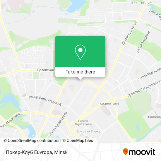 Покер-Клуб Euvropa map