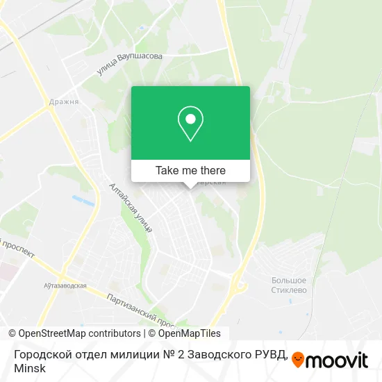 Городской отдел милиции № 2 Заводского РУВД map