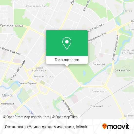 Остановка «Улица Академическая» map