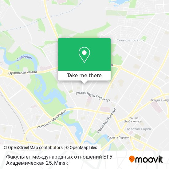 Факультет международных отношений БГУ Академическая 25 map