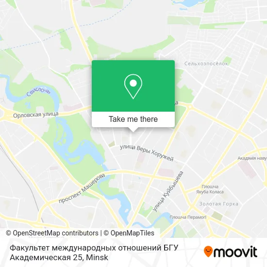 Факультет международных отношений БГУ Академическая 25 map