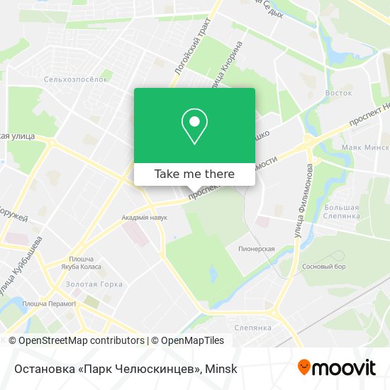 Остановка «Парк Челюскинцев» map