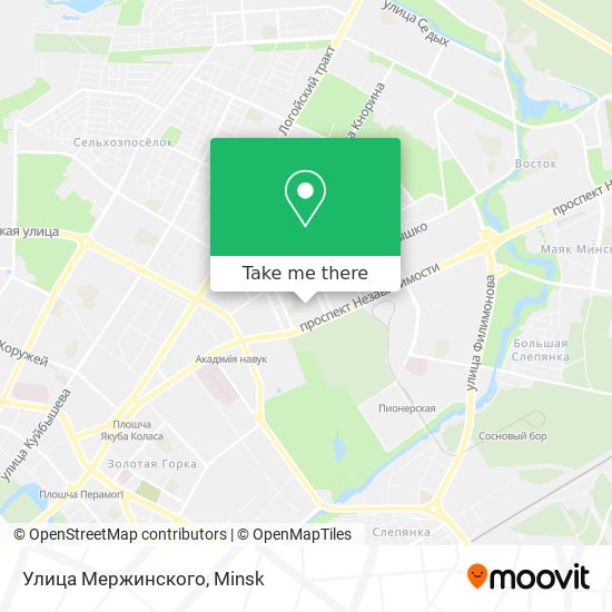 Улица Мержинского map