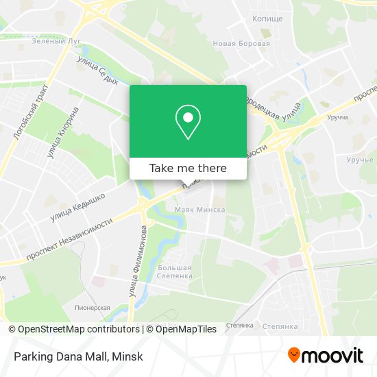 Parking Dana Mall map