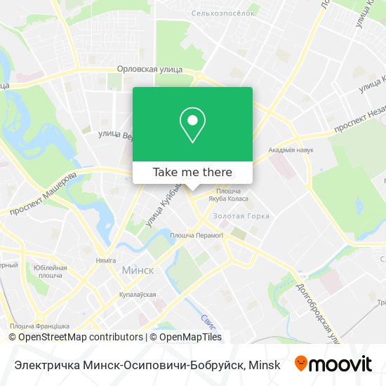 Электричка Минск-Осиповичи-Бобруйск map