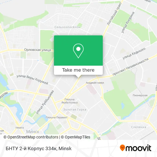 БНТУ 2-й Корпус 334к map