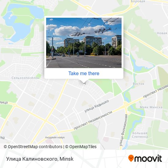 Улица Калиновского map