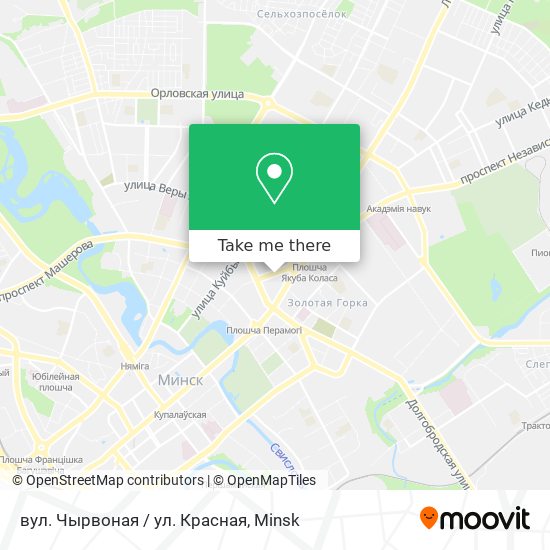 вул. Чырвоная / ул. Красная map