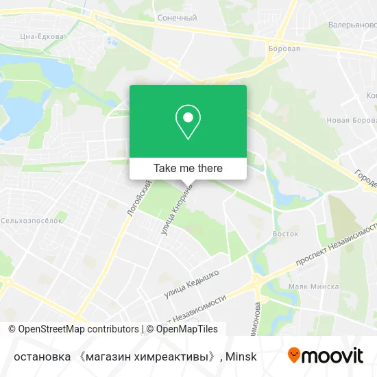 остановка 《магазин химреактивы》 map
