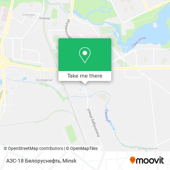 АЗС-18 Белоруснефть map