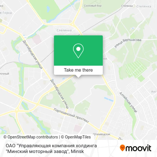 ОАО "Управляющая компания холдинга "Минский моторный завод" map