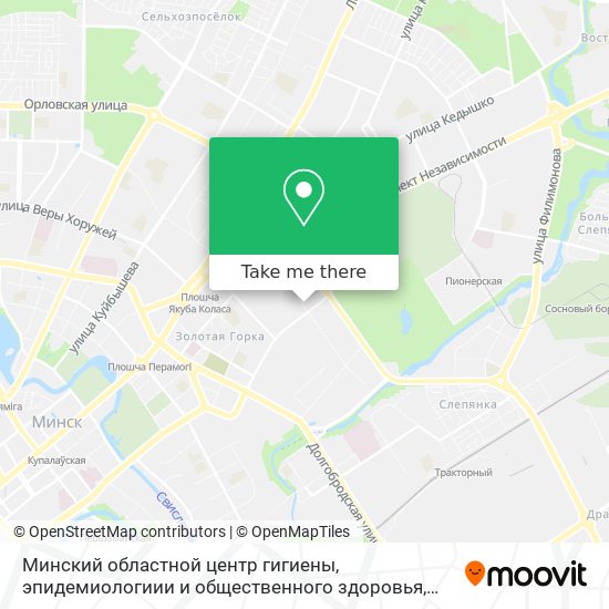 Минский областной центр гигиены, эпидемиологиии и общественного здоровья map