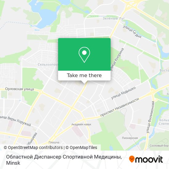 Областной Диспансер Спортивной Медицины map