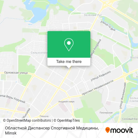 Областной Диспансер Спортивной Медицины map
